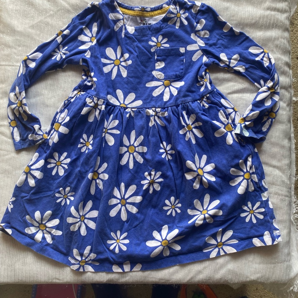 Blue Floral Kids Dress